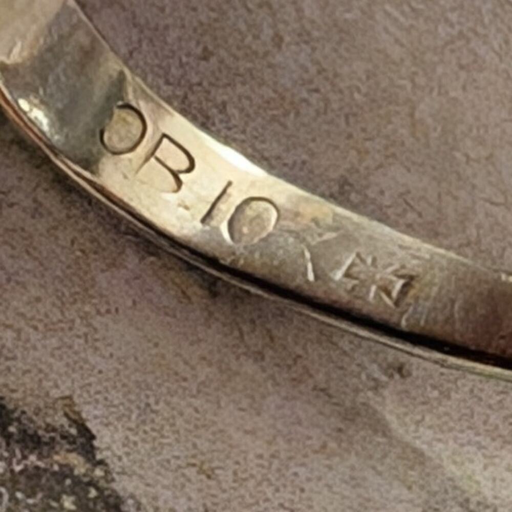 Ostby and Barton White Gold Ring with Markings OB10K - Picture 6 of 12